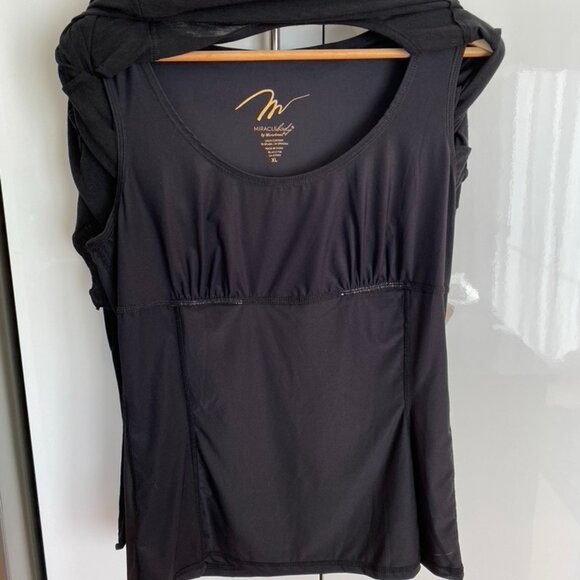 Black XL Miraclebody by Miraclesuit Tunic with smoothing underlayer BNWT - Picture 7 of 16